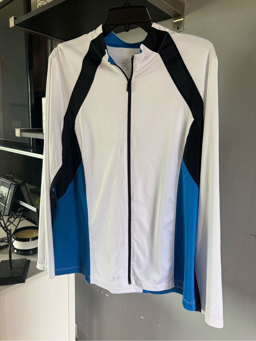 Tail White, Blue & Black Performance Zip Jacket